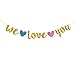 Famoby Gender Reveal Party Gold Glittery Boy or Girl We Love You Banner for Baby Shower Party
