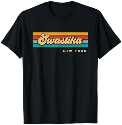 Amazon.com: Vintage Sunset Stripes Swastika, New York T-Shirt