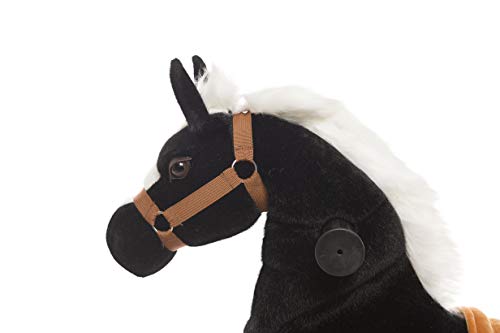 Animal riding ZRP001S Reitpferd Maharadscha (für Kinder ab 3 Jahren, Sattelhöhe 56 cm, mit Rollen) ARP001S, Schwarz, S – Bild 4