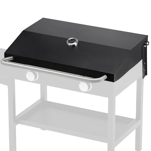 Criditpid Hard Cover Hood for Blackstone 28 inch Griddle Lid with Rear Grease System, Blackstone Hood 28 Inch Hard Top Lid with Handle, Black