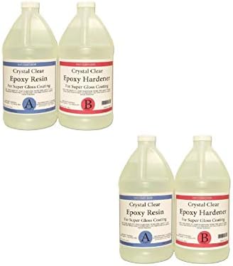 EPOXY Resin Crystal Clear 1 Gallon Kit. for Super Gloss Coating and TABLETOPS (2)