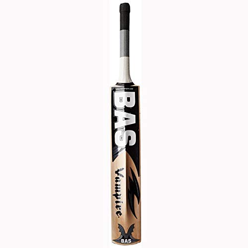 C&W Original Brand BAS Cricket Bat in Genuine Kashmir Willow Model(Vampire Topper) Full Size with Cover Player Edition