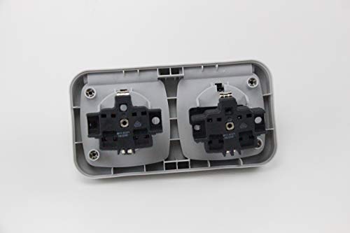Feuchtraum Steckdose 2x Schuko. Aufputz-Steckdose für 250V/50Hz, max. 16A, IP44. Stabile Doppel-Steckdose Schuko grau… – Bild 5