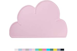 LUCK DAWN Cat Food Mat, Cat Placemat, Cat Feeding Mat，Premium Silicone Anti Slip Waterproof Dog Food Mat with High Lips，Pet Food Tray for Dogs, Cats & Others Animal (Pink)