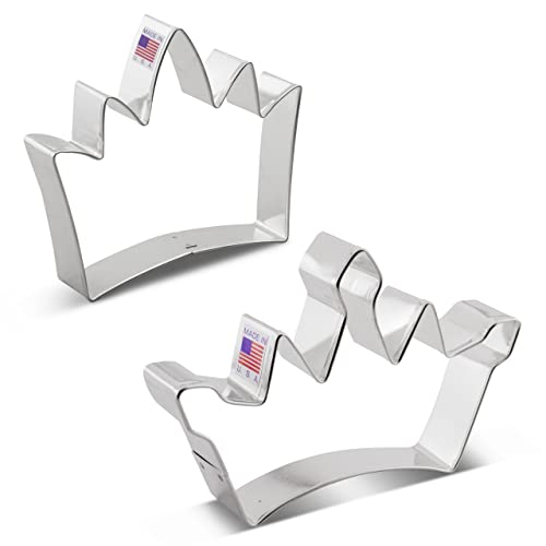 Ann Clark Cookie Cutters 2Piece Crown Cookie Cutter Set with Recipe