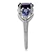Silvershake 1.14ct. Natural African Amethyst and Tanzanite 925 Sterling Silver Classic Ring