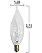 STERL LIGHTING (Pack of 12) 60 Watt Clear Flame Shaped Incandescent Chandelier Light Bulb, Candelabra Base