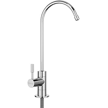 Brondell - Water Filter Faucet in Chrome - Universal sink faucet for Water Filtration systems - reverse osmosis, RO, undercounter, water purifier systems - Modern style in Polished Chrome