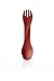 humangear GoBites Uno | Travel & Camping Utensils | Portable & Convertible Dining Ware | Multi-Functional Spork, Red
