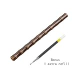 EKLOEN Bamboo Joint Solid Brass Pen, Bronze-coloured Sign Signature Pen Ballpoint Pen(01905B)