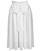 ACEVOG Women's Summer Chiffon Bowknot Pleated A-line Flare Midi Skirt Dress