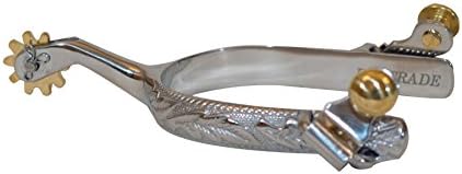MetalabWestern SS Engraved Leaf Tooled 10pt Spurs Ladies