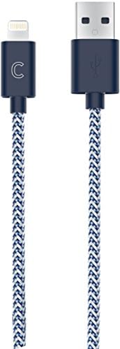 Candywirez Cable for iOS devices - Apple MFi Certified 3 FT Nylon Braided Charging  Cable - Navy - iPhone 7s/7/6Plus/6s/6/5s/5c/iPad/iPod