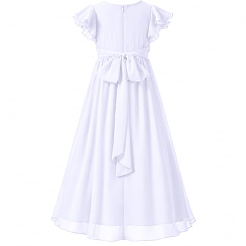 Happy Rose Junior Bridesmaid Dresses, Chiffon Flower Girl Dress for Wedding at Amazon