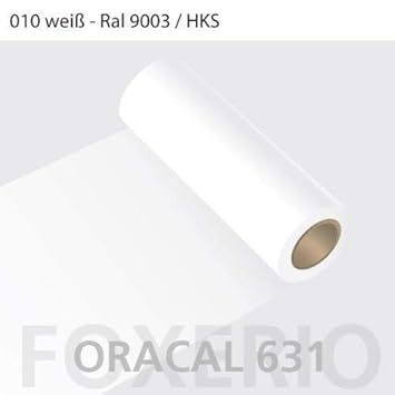 Orafol - Oracal 631 - 31cm Rolle - 5m (Laufmeter) - Weiß / matt, A22oracal - 631 - 5m - 31cm - 02 - kl - Autofolie / Möbelfol