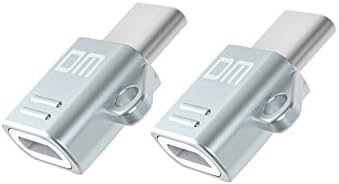 Augustwxl Type C Adapter, USB-C to Micro USB Adapter Convert Connector with Keychain for OnePlus 3, HTC 10, LG G5, Nexus 5X, Nexus 6P, Lumia 950 and More (2 Pack)