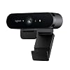 Logitech BRIO Webcam Ultra HD 4K 30/60 fps per Streaming, Videoconferenze e Registrazione per Windows e Mac, per il Gaming, Funziona con Skype, Zoom, XSplit, Youtube, PC/Xbox/Laptop, Nero