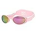 Baby Solo Original Baby Sunglasses Safe, Soft, & Adorable Durable Case Included (0-36 Months, Matte Pink Frame Rose Gold Mirror Lens)