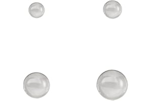Tutuxio 400pcs 4 Size 6mm 8mm 10mm 12mm Glass Dome Cabochons Clear Round Tiles, Small Transparent Flat Back Non-calibrated for DIY Crafts, Necklace Pendant, Jewelry Making