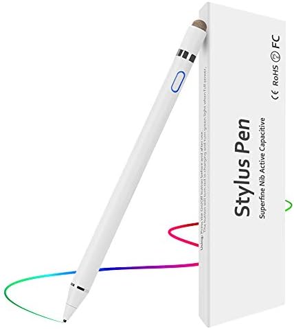 年最新版 Seinal タッチペン スタイラスペン Ipadペン デジタルペン タブレット 極細ペン先 高感度 ツムツム 軽量 Usb充電式 アイパッド ペンシル スマートフォン 磁気スイッチ機能 30分間自動オフ Ipad Iphone Android対応 ホワイト