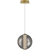 Eurofase Atomo 7W 1 LED Light Small Pendant with Gold Finish