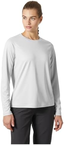Donna W HH Tech Crew LS 2.0, Grigio Nebbia, M