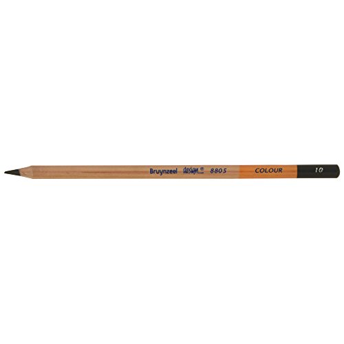 Bruynzeel Royal Talens Design Colored Pencil, 3.7mm Core, Black #10 (880510K)