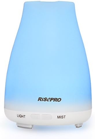 Essential Oil Diffuser,Ultrasonic Humidifier RISEPRO Aroma Diffuser 100 ML with 7 Colorful LED Lights, Humidifiers, Cool Mist Humidifiers and Waterless Automatically Shut-off SK1001