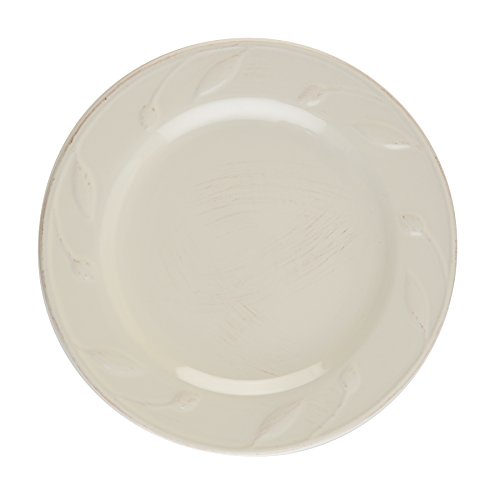 Signature Housewares Sorrento Collection Set of 4 Salad Plates, 8-Inch, Ivory