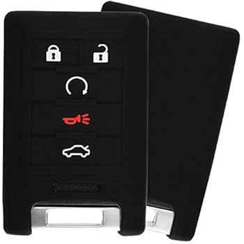 KeyGuardz Keyless Remote Car Smart Key Fob Outer Shell Cover Soft Rubber Case for Cadillac ATS CTS DTS SRX STX XTS
