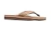 Rainbow Sandals Men's Double Layer Premier Leather w/Arch, Black, Men's Large / 9.5-10.5 D(M) US