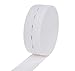 10 Yards of 1-inch Buttonhole Elastic Band (5 Yards of White,5 Yards of Black)