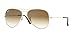 Ray-Ban RB3025 Aviator Large Metal Gradient Unisex Sunglasses (Gold Frame/Crystal Brown Gradient Lens 001/51, 58)