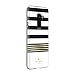 Kate Spade New York Phone Case | For Samsung Galaxy S9 Plus | Protective Clear Crystal Phone Cases with Slim Design and Drop Protection - Stripe 2 White / Gold / Clear