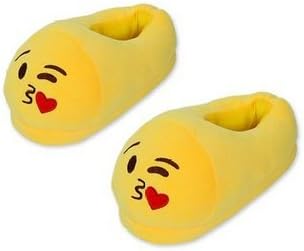 Yun Warm Kissing Kissy Emoji Plush Slipper for Women Girls Winter Shoes Unisex Adult Slippers