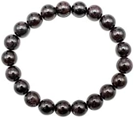Kiyara Accessories Fashion Jewellery Garnet Beads Bracelet Adjustable for Men and Women.