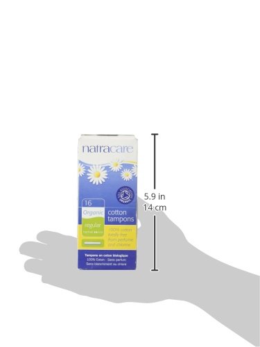 Certified Organic 100% Cotton Regular Tampons Natracare 16 Tampon