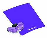 Fellowes Gliding Palm Support with Microban Protection, and Mouse Pad, Gel, Purple (9183401)