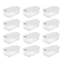 Sterilite 106 Qt Latching Storage Box, Stackable