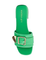 Madden Girl Women's Avaa Flat Sandal, Green Paris, 10
