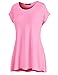 Thanth Womens Short Kimono Sleeve Loose-fit Long Length Tunic Top