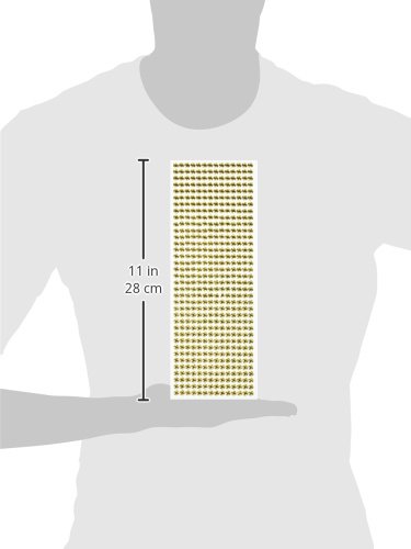 Forever in Time SS225A Gem Sticker Lines, 6mm, 504Pc Value Pack, Gold