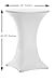 Tina's 32x43 Inch Highboy Spandex Cocktail Table Covers White, Fitted Stretch Cocktail Table Tablecloth for Round Tables