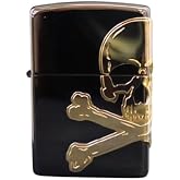 Zippo Lighter Skull Black Case Design
