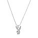 Spinningdaisy Silver Plated Playful Bunny Necklace