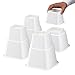 Define Essentials Heavy Duty Multi Height Bed Risers and Bed Lifts - Adjustable to 8, 5 or 3 Inch Heights (White)