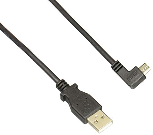 StarTech.com 1m 3 ft Micro-USB Charge-and-Sync Cable - Left-Angle Micro-USB - M/M - USB to Micro USB Charging Cable - 30/24 AWG (USBAUB1MLA)