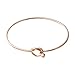SENFAI Personally Simple Knot Open Bangles Bracelet Tie the Knot Bridesmaid Gift Cuff Bracelet (rose gold plated)