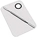 Miayon Professional Pro Lady Stainless Steel Cosmetic Makeup Palette Spatula Stainless Steel Makeup Palette Artist Cosmetic Palette with Spatula Tool 6''x4'' Sliver