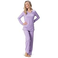 PajamaGram Soft Cotton Pajamas Women - Comfy Pajamas for Women, Lavender, S, 4-6